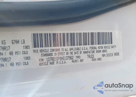 2010 Dodge Ram 1500 Slt/Sport/Trx from USA, damaged, VIN 1D7RB1GP9AS137962